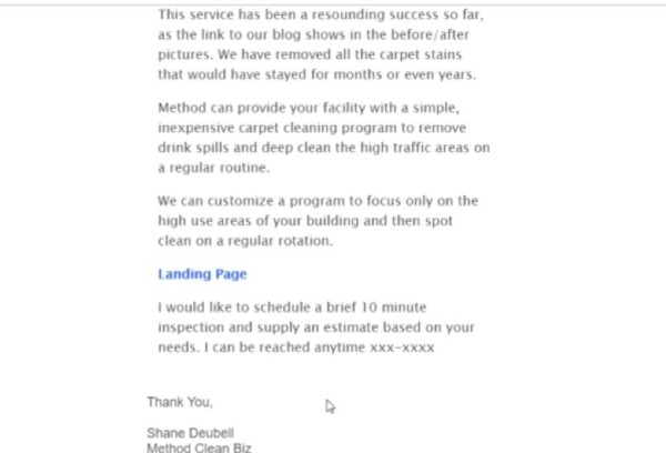 Sample Commercial Carpet Cleaning Email Template Sample Commercial Carpet Cleaning Email Template