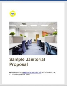 sample janitorial proposal cover page