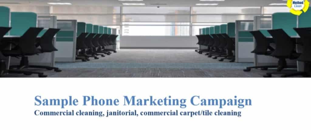 janitorial phone marketing template