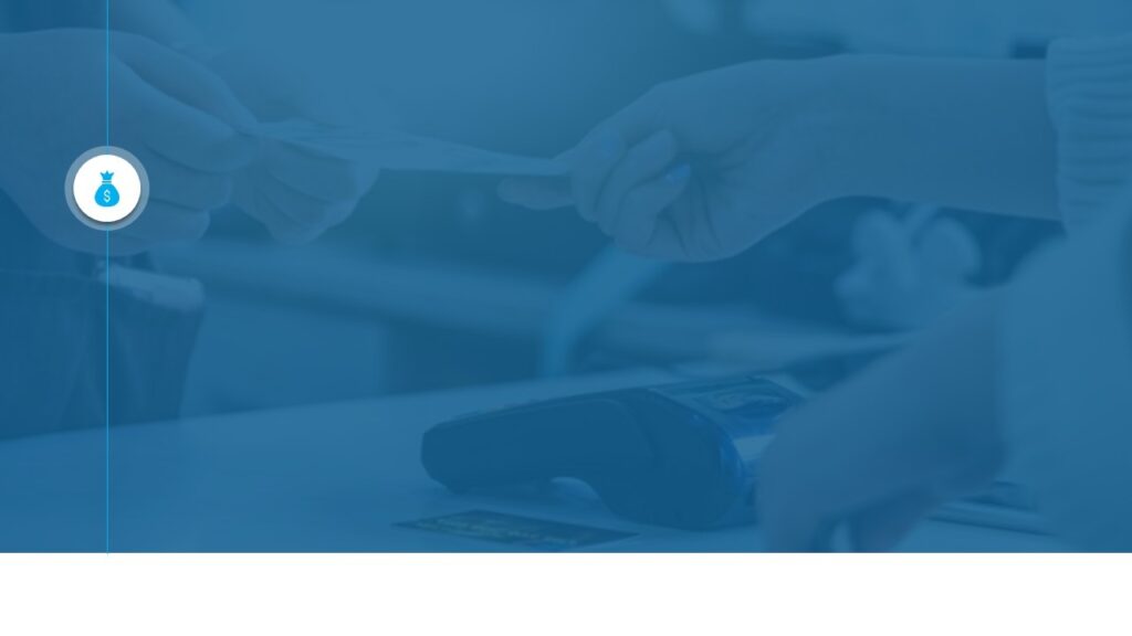 Hand-to-hand transaction showing payment for commercial cleaning services