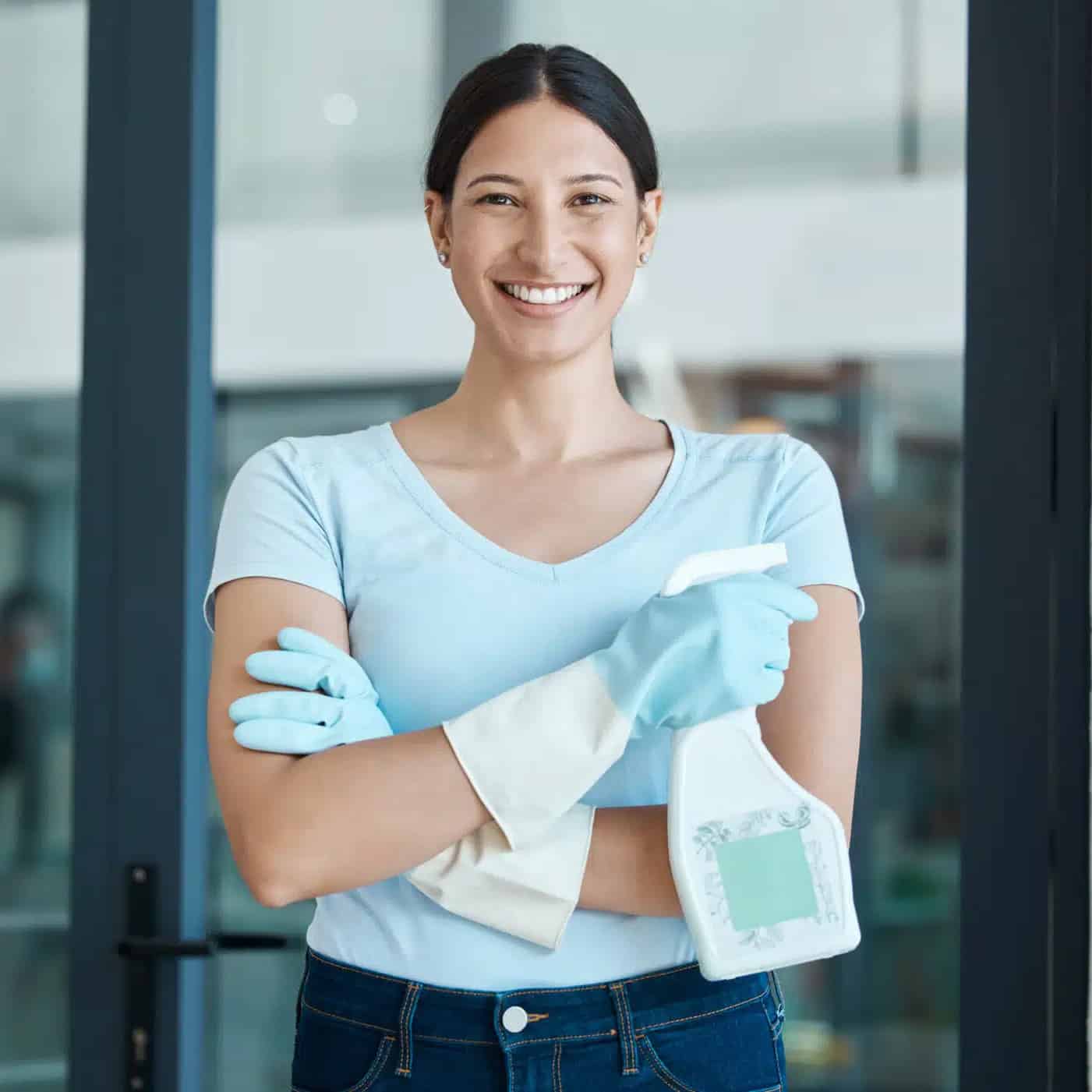 Residential cleaning home interior